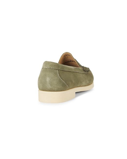 G.H.BASS Green G. H. Bass Larson Suede Penny Loafers for men