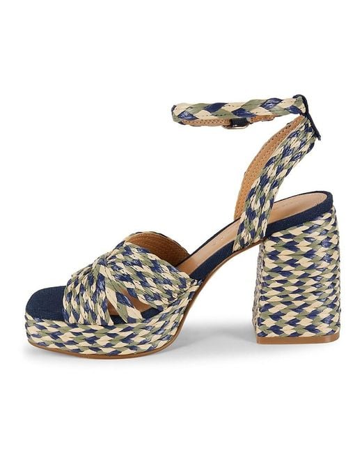 Marc Fisher Metallic Janie 100Mm Woven Raffia Sandals
