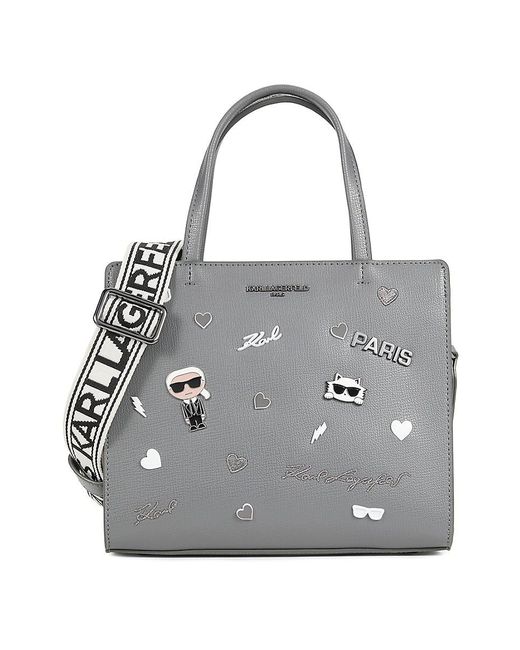 KARL LAGERFELD Paris Women's Maybelle Satchel Bag - 10x8x5 Inches, Everyday Rock-Chic Handbag - View #12