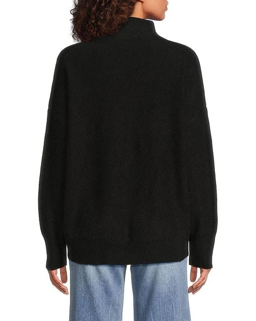 Saks Fifth Avenue White Drop Shoulder 100% Cashmere Sweater