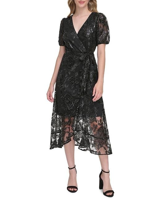 Kensie floral lace a line dress hot sale