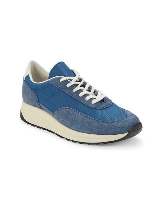 Common Projects Contrast Lace Running Shoes in Blue for Men