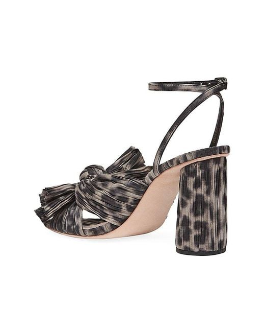 Loeffler Randall Camellia Knotted Leopard print Sandals in Red Lyst