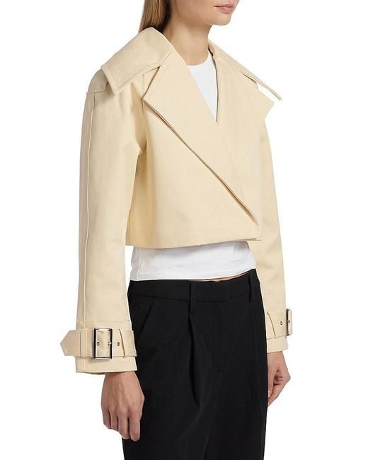 Toccin Natural Tommy Cropped Trench Jacket