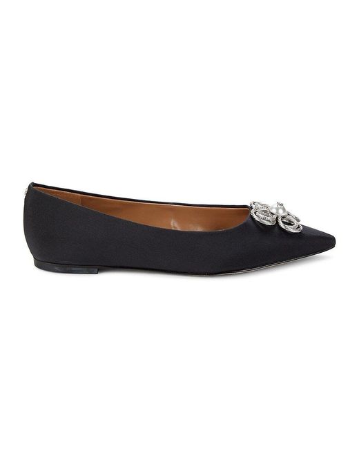 Sam Edelman Wanda Tour Bow Embellished Ballet Flats in Black Lyst