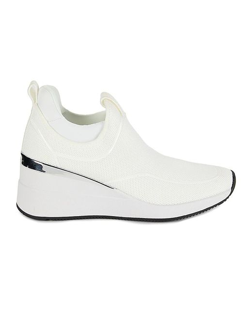 DKNY White Pecola High Top Mesh Sneakers
