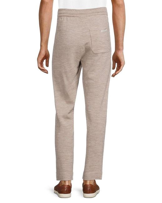 Scotch & Soda Slubbed Wool Drawstring Pants in Natural for Men | Lyst