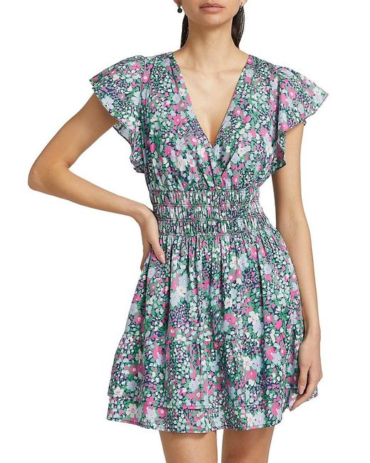 Rails Blue Kimora Floral Cotton Minidress