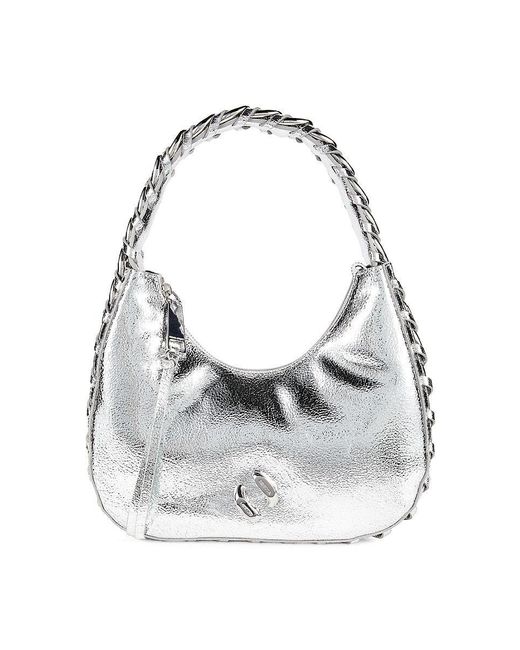 Rebecca Minkoff White Whip Chain Leather Hobo Bag
