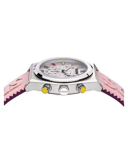 Missoni Pink 331 Active 38mm Stainless Steel & Silicone Strap Chronograph Watch