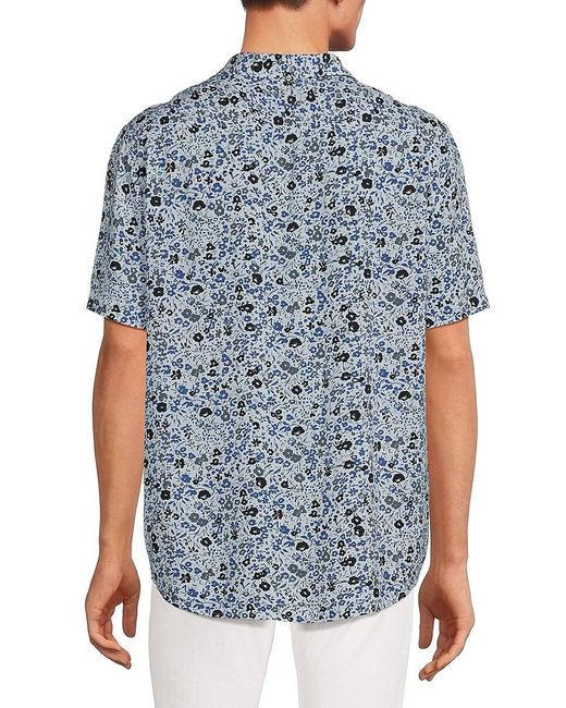 HUGO Blue Ellino Floral Camp Shirt for men