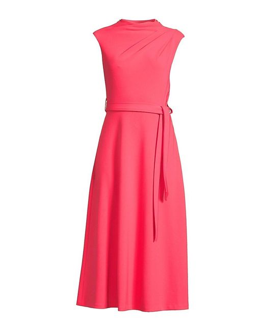 Calvin Klein Pink Belted Midaxi A Line Dress