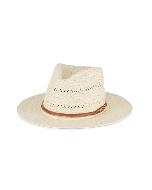 Bruno Magli White Vent Straw Hat for men