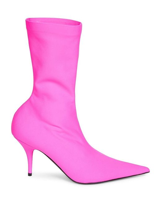 Balenciaga Pink Knife 80 Mid-calf Boots