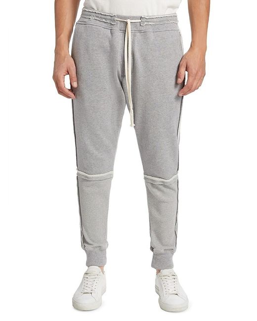 Greg Lauren Gray Heather Jogger Sweatpants for men