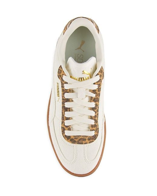 PUMA White Club Ii Era Leather Low-Top Sneakers