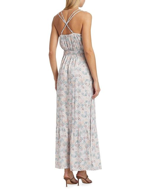 Splendid Multicolor Gisella Printed Tie-Waist Maxi Dress