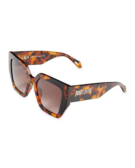 Just Cavalli Brown 53mm Square Cat Eye Sunglasses
