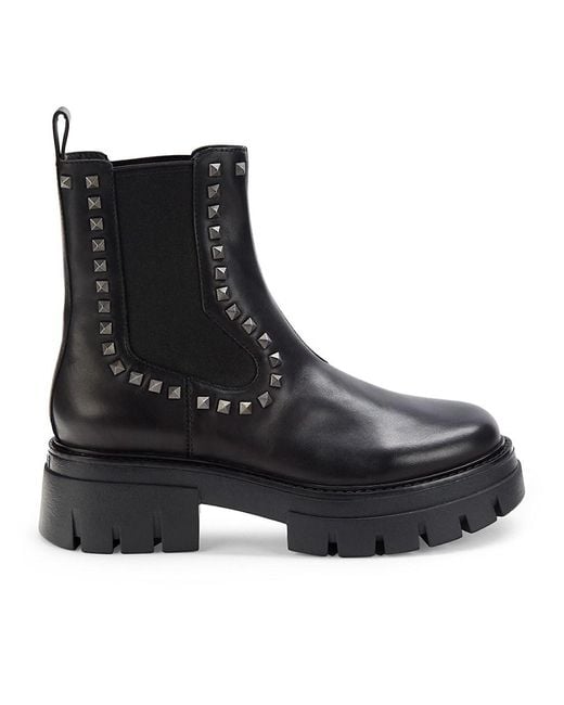 Ash Lenny Studded Leather Chelsea Boots in Black Lyst Canada
