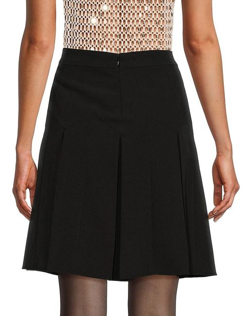 Karl Lagerfeld Black Pleated Tab Mini Skirt