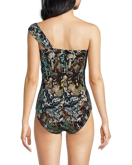 Magicsuitr Multicolor Posh Mosh Goddess One-Shoulder One-Piece Swimsuit