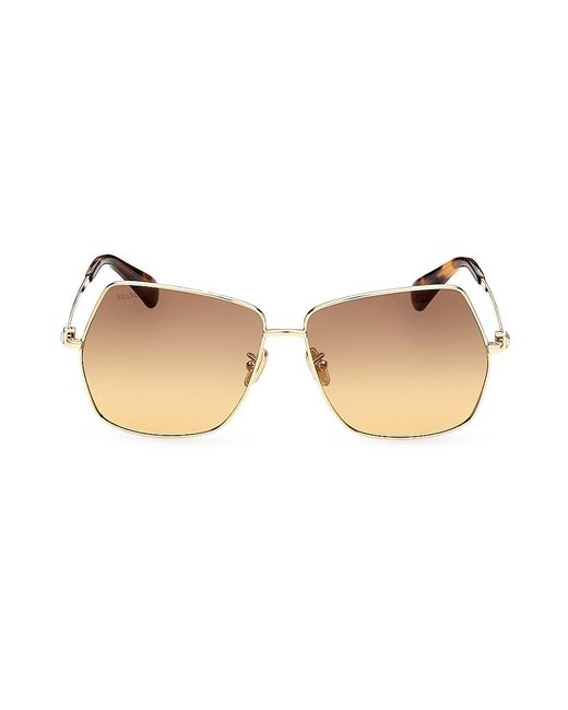 Max Mara Natural 61mm Square Sunglasses