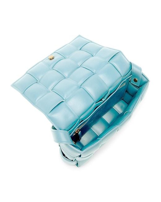 Bottega Veneta Blue The Cassette Padded Leather Crossbody Bag