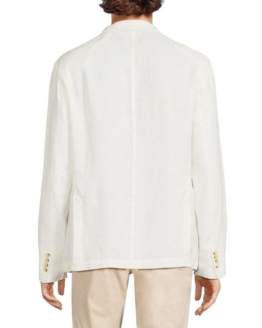 Onia White 'Solid Linen Blazer for men