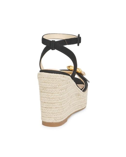 L'Agence Natural Aurore 100Mm Suede Leather Wedge Sandals