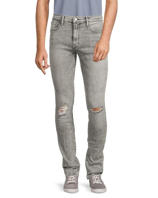 Joe's Jeans Gray The Legend Skinny Distressed Jeans for men