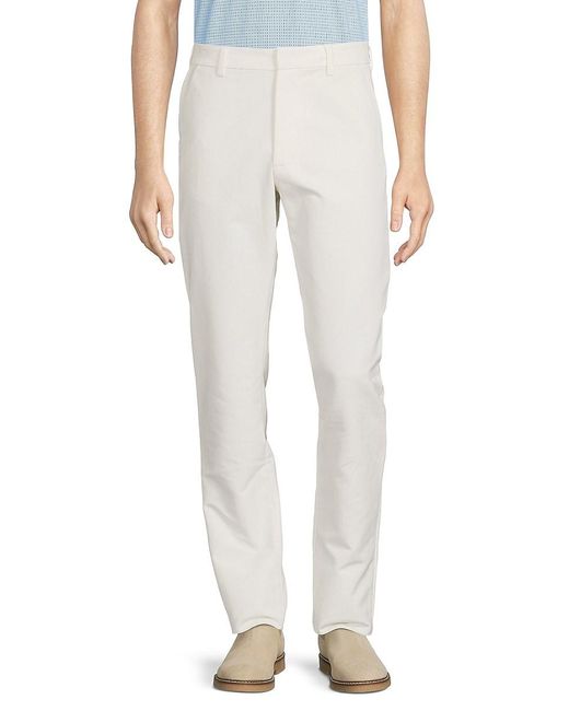 Loro Piana Cotton Flat-front Pants in White for Men | Lyst
