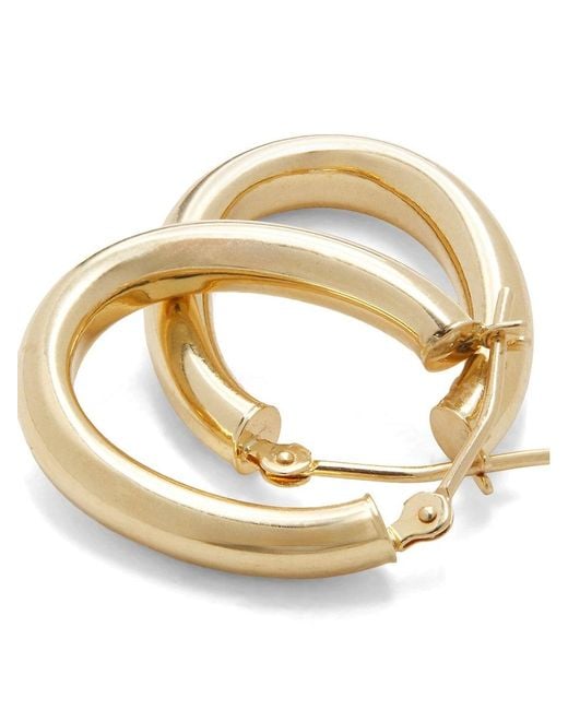 Saks Fifth Avenue White 14K Hoop Earrings