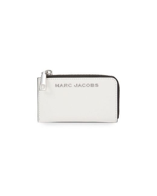 Marc Jacobs White L-Zip Card Case