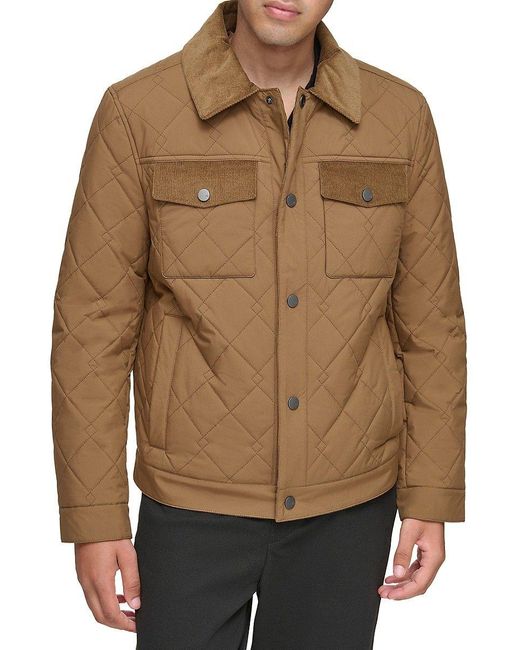 Andrew Marc Mainline Walkerton Chain Link Mini Quilt Jacket in