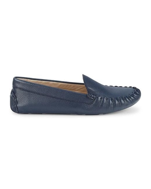 Cole Haan Blue Evelyn Leather Driving Loafers