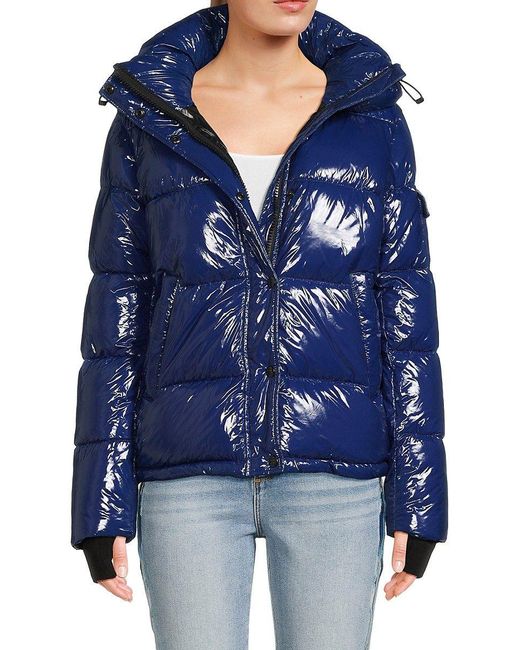 Sam. Blue Ella Glossy Puffer Jacket