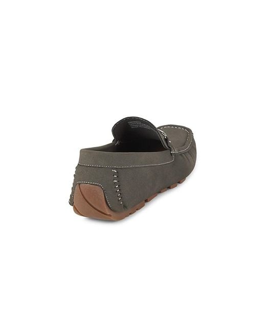 Guess Gray Mansto Logo Loafers for men
