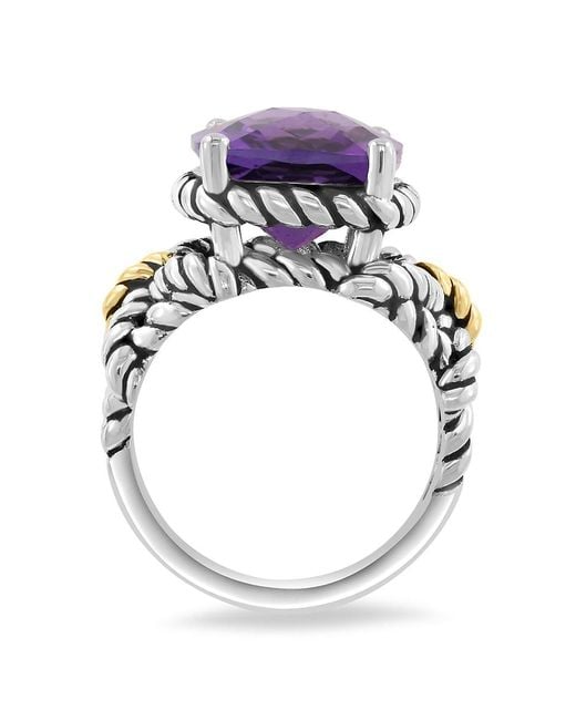 Effy ENY Purple Sterling & Amethyst Rope Cocktail Ring