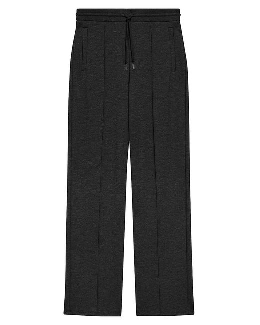 Theory Black Knit Drawstring Straight Sweatpants