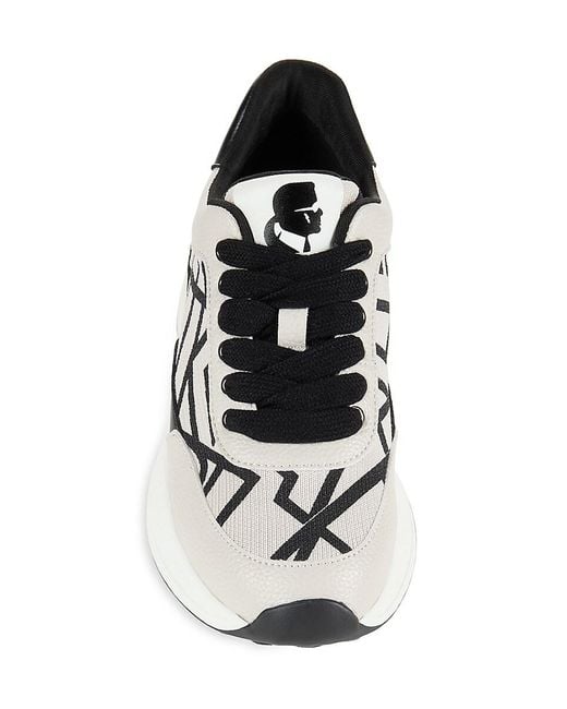 Karl Lagerfeld Black Dallas Two Tone Chunky Sneakers