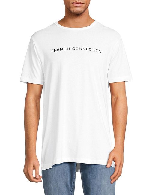 French Connection White Logo Graphic Tee for men