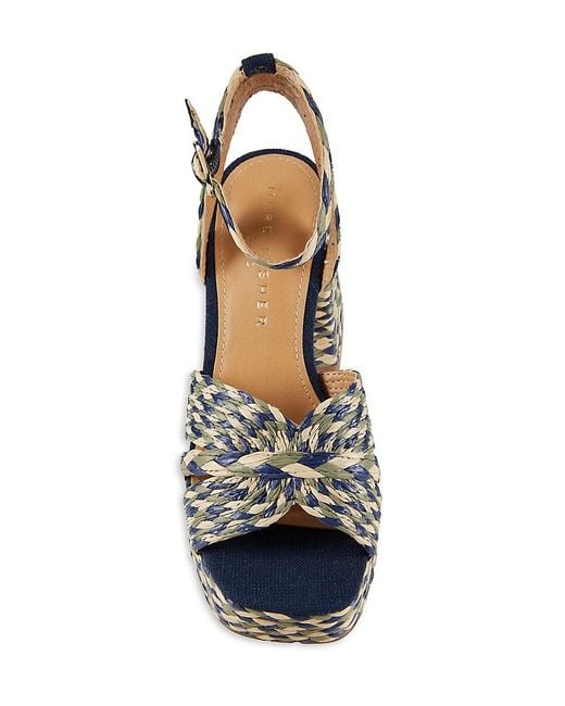 Marc Fisher Metallic Janie 100Mm Woven Raffia Sandals