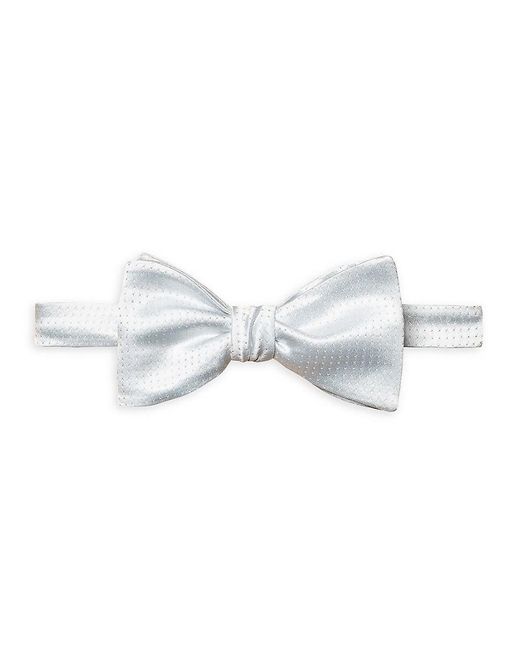 Eton of Sweden White Pin Dot Silk Pre Tied Bow Tie for men