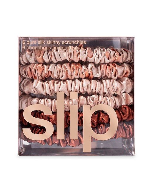 Slip 6piece Logo Silk Hair Ties Set in White Lyst