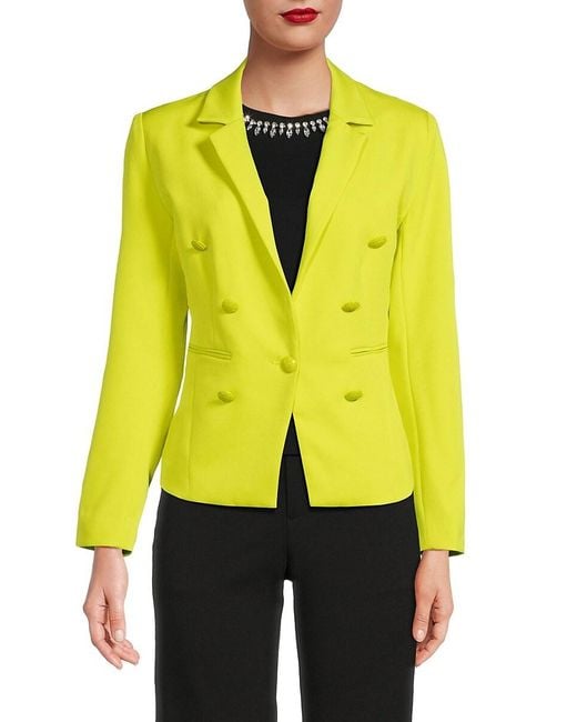 Ecru Yellow Tweed Blazer