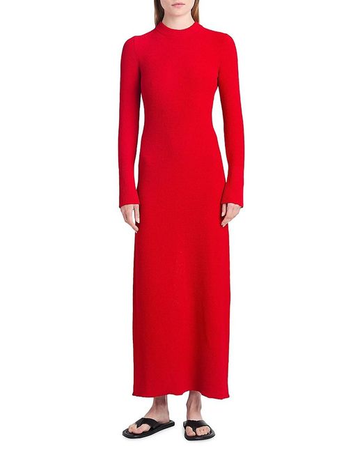 Proenza Schouler Red Lara Bouclé Knit Maxi Dress