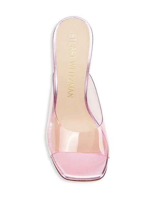 Stuart Weitzman Tia Lucite Wedge Sandals in Pink Lyst Canada