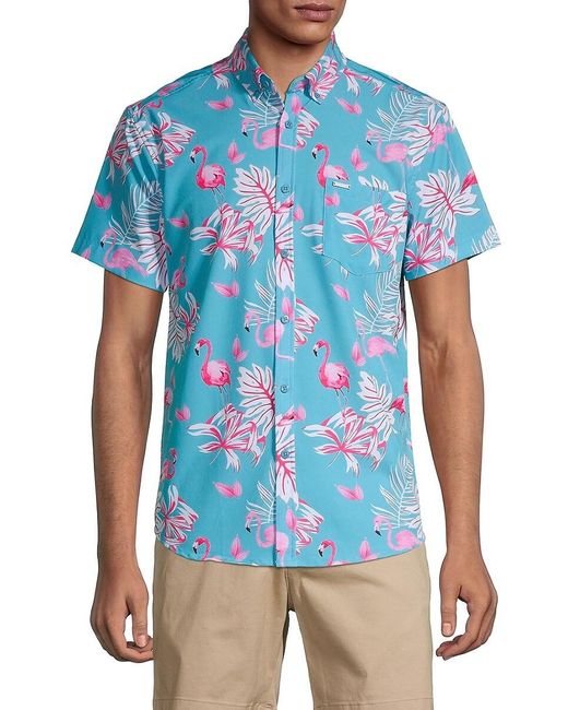 flamingo button down shirt