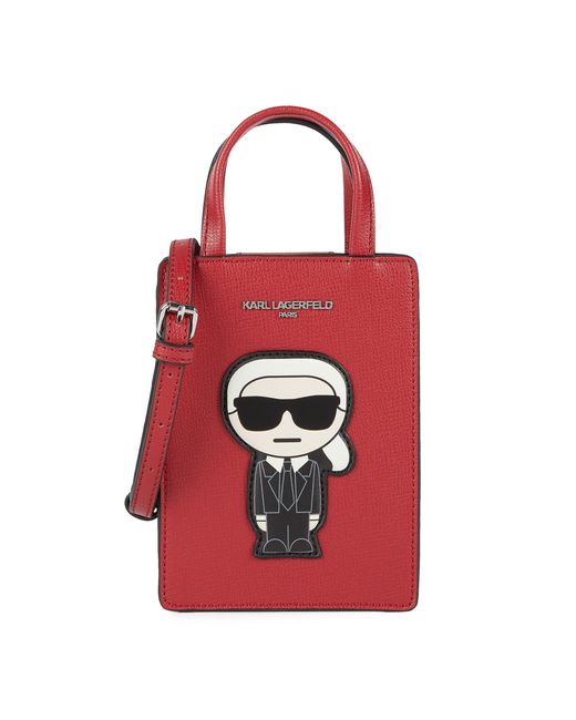Karl Lagerfeld Maybelle Phone Crossbody Bag in Black White (Red) Lyst