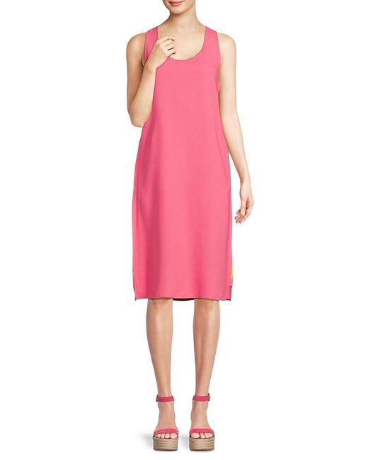 Piazza Sempione Pink Contrast Trim Slip Dress